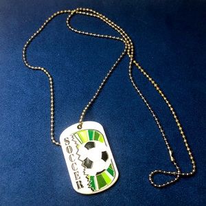 Soccer ⚽️ dog tag necklace